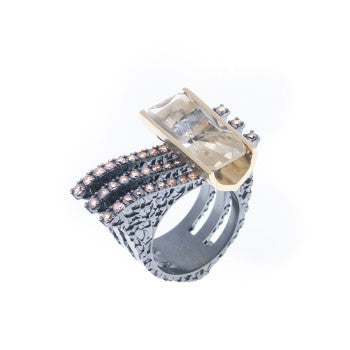 ANILLO CUARZO LIMÓN