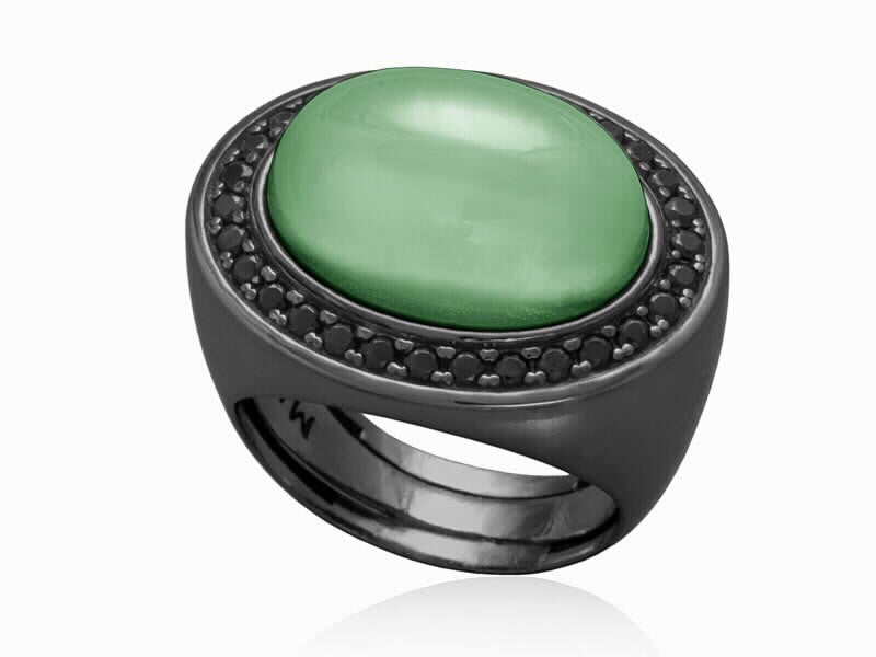 ANILLO HAENDEL CUARZO VERDE