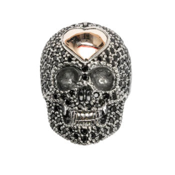 ANILLO RAIVE CALAVERA CORAZON NEGRO