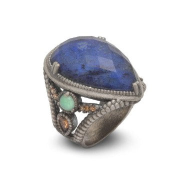 ANILLO RAIVE DURMOTIERITE CALCEDONIA