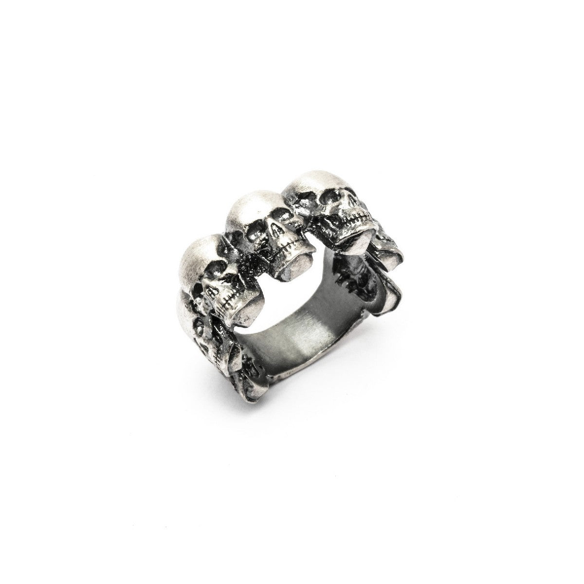 ANILLO RAIVE PLATA CALAVERAS GRANDES