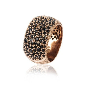 ANILLO SUNFIELD PAVE NEGRO