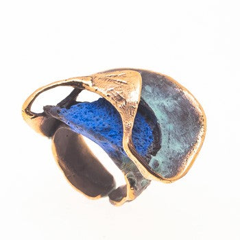 ANILLO TUAREG SPIRIT XL AZUL VERDE FILI PLAZA