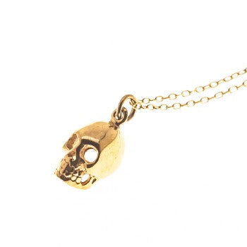 colgante calavera myadn dorado