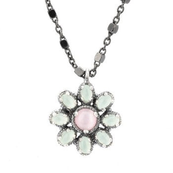 colgante raive boton flor calcedonia