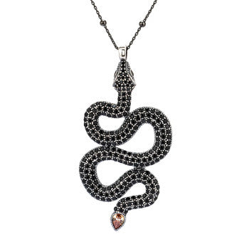 colgante raive serpiente negra