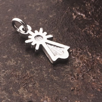 COLGANTE VIRGEN ORO BLANCO MINI