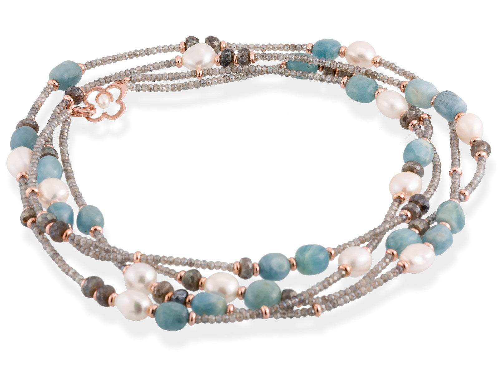 COLLAR DOBLE LABRADORITA