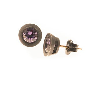 PENDIENTE BOTTON MORADO