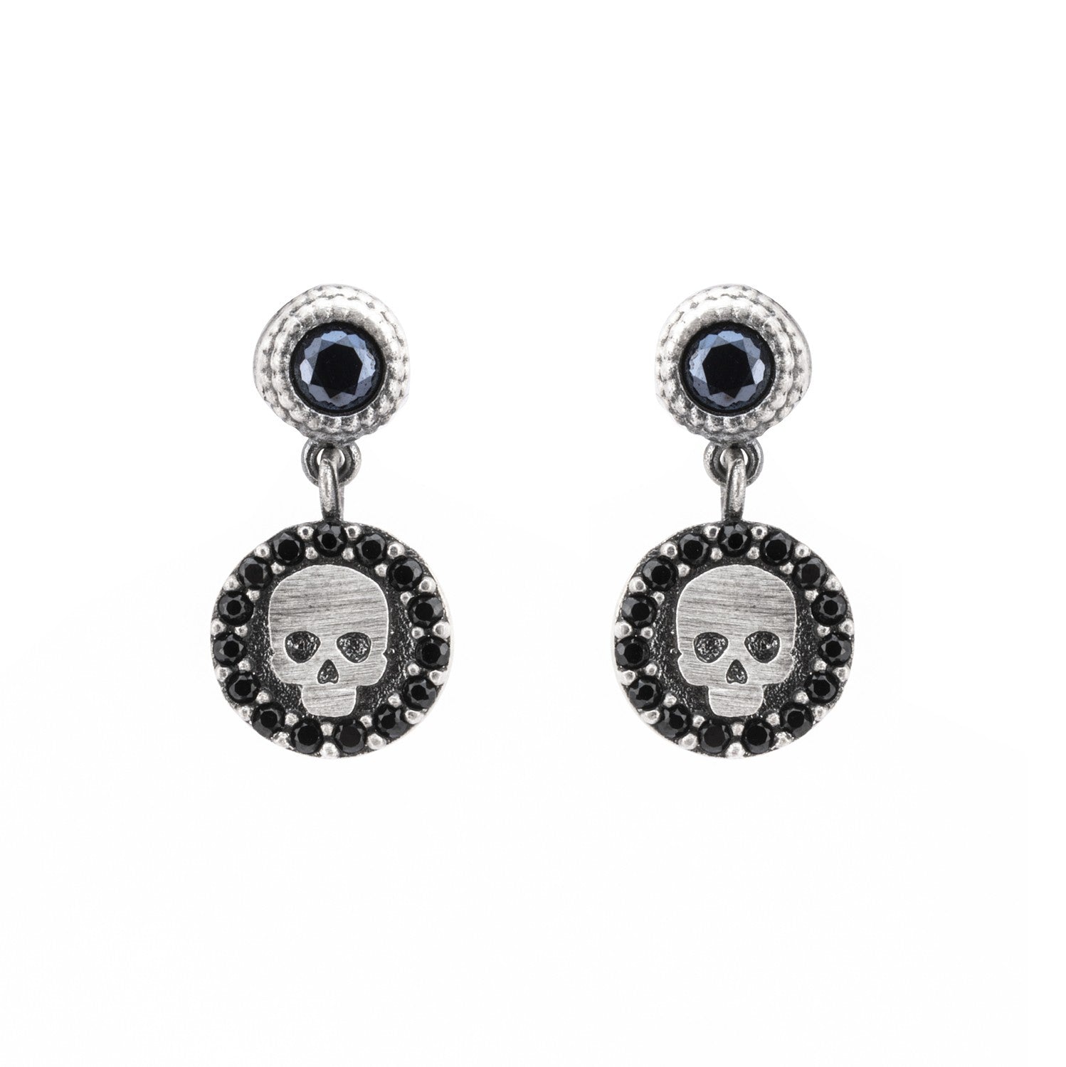 pendiente raive grabado calavera