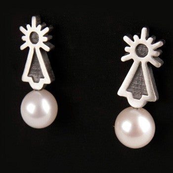 PENDIENTES VIRGEN CON PERLA
