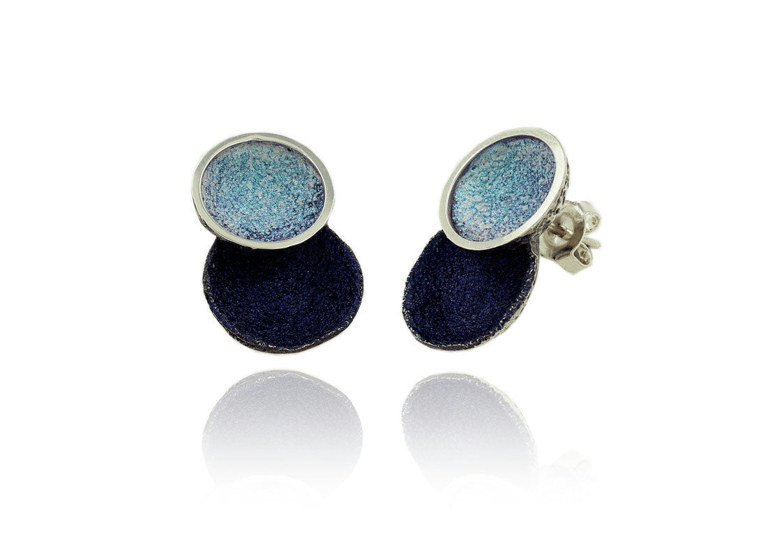 pendientes arior singular azules grande