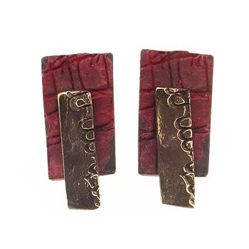 pendientes de cocodrilo rojo fili plaza