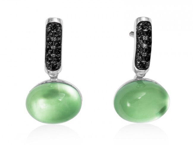 pendientes drop pave verde