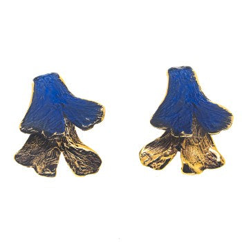 pendientes fili plaza petalos azul