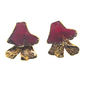 pendientes fili plaza petalos rojo