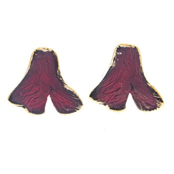 PENDIENTES FILI PLAZA PETALOS SMALL ROJO