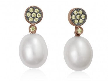 PENDIENTES LIA CON PERLA BLANCA