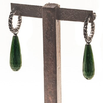 pendientes love small agata verde