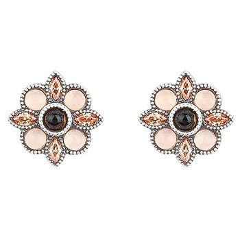 PENDIENTES SUNFIELD FLOR BICOLOR