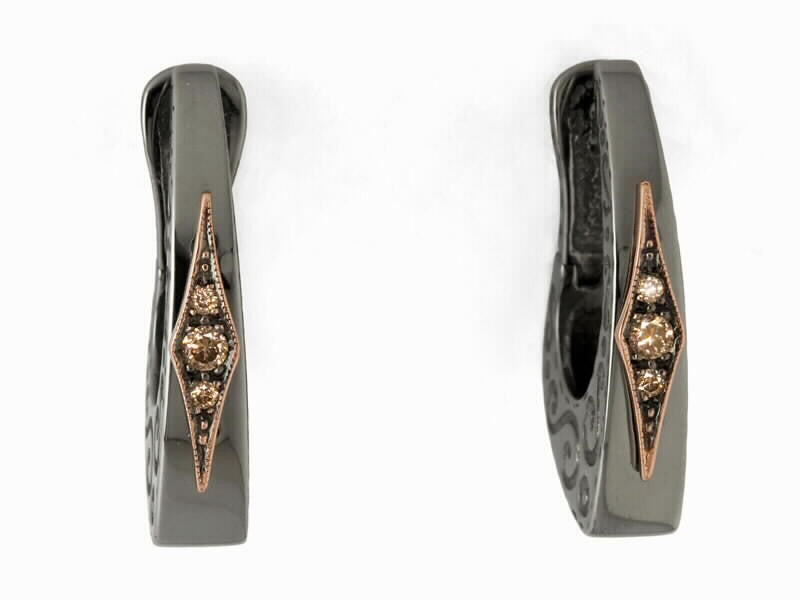 pendientes black rombo