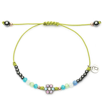 PULSERA ARIVE MACRAME FLOR PEQ VERDE