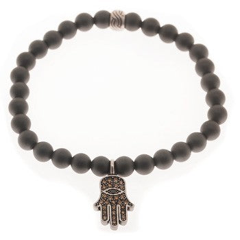PULSERA MANO DE FATIMA HEMATITE