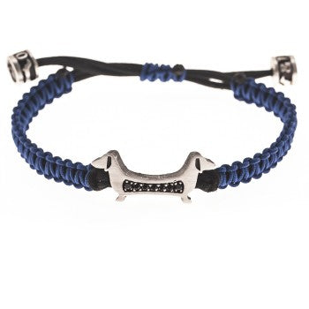 pulsera m&t diamantes negros (azul)