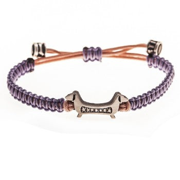 PULSERA M&T DIAMANTES BROWN (LILA)