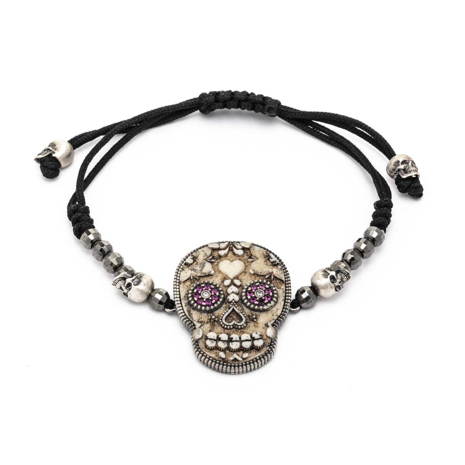 PULSERA RAIVE MACRAME CALAVERA XL