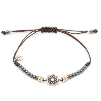 PULSERA RAIVE MACRAME OJO DE GATO ROSA