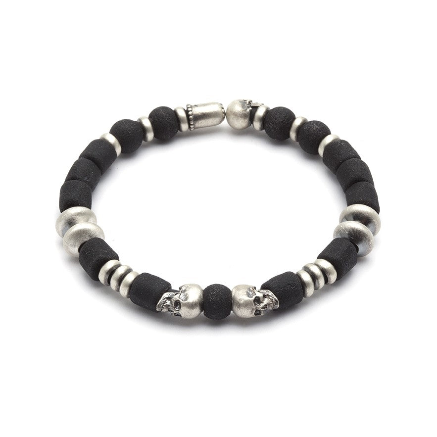 PULSERA RAIVE SKULL NEGRA