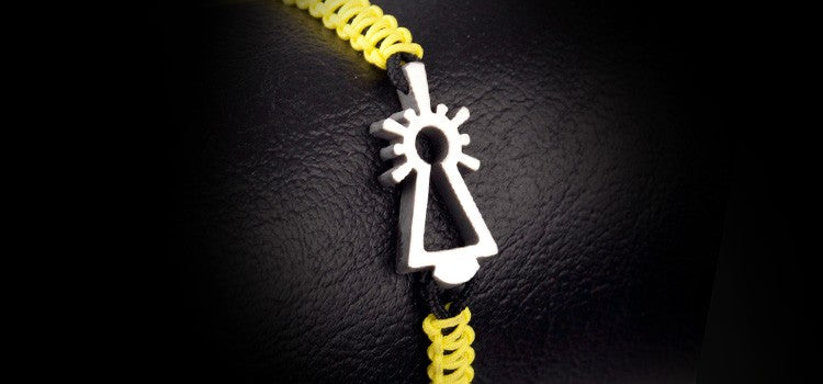 PULSERA VIRGEN NYLON AMARILLO