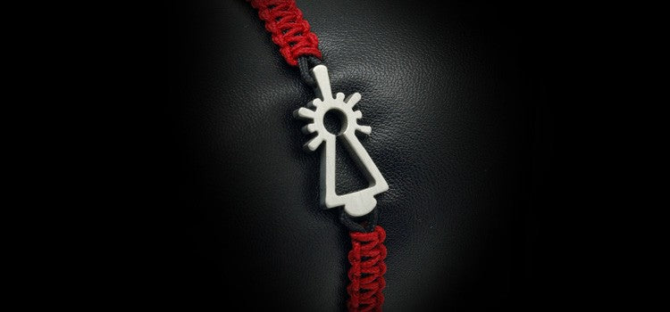 PULSERA VIRGEN NYLON GRANATE