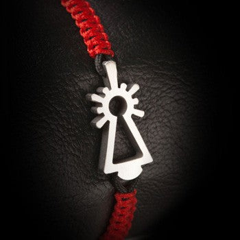 PULSERA VIRGEN NYLON ROJO