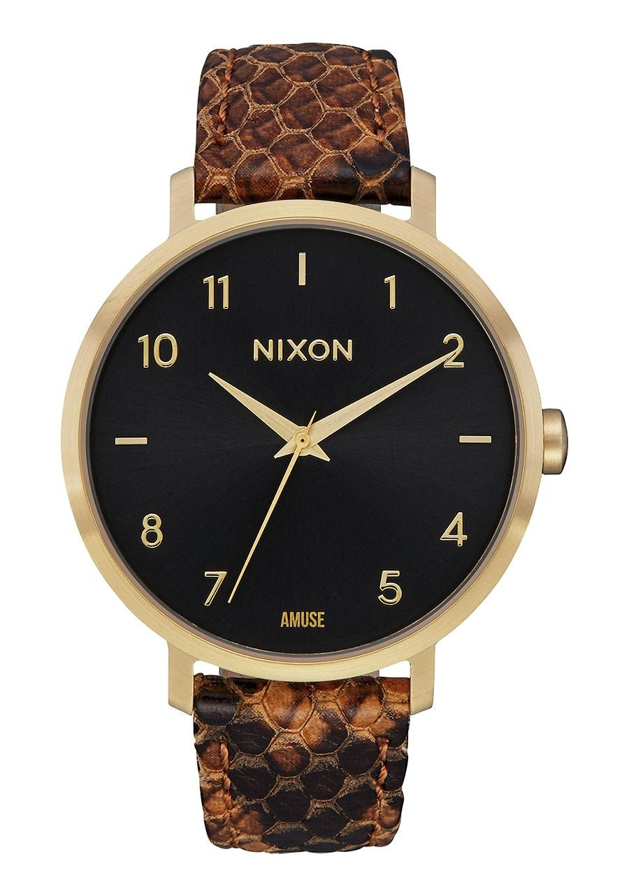RELOJ NIXON ARROW LEATHER GOLD RUST