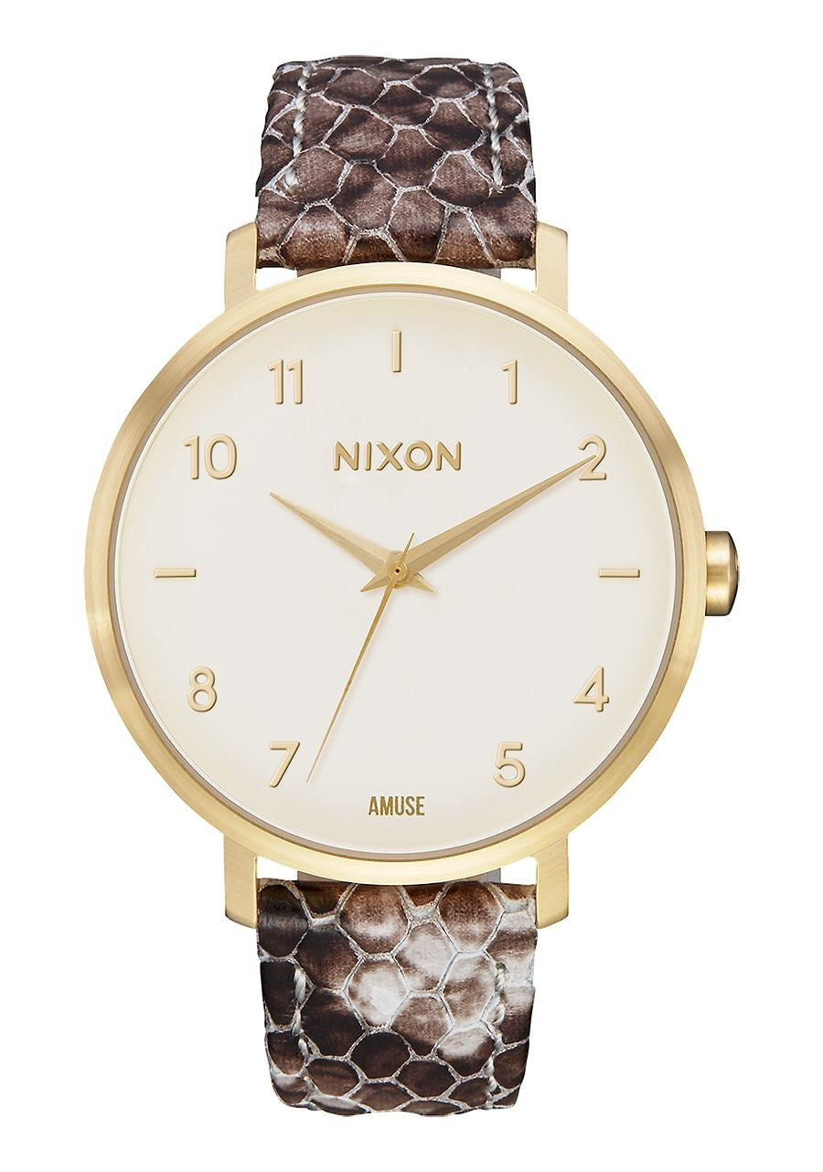 RELOJ NIXON ARROW LEATHER GOLD TAUPE
