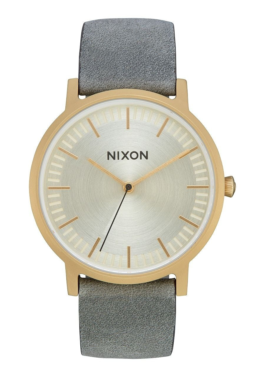 RELOJ NIXON PORTE LATHER ALL LIGHT GOLD/GREY