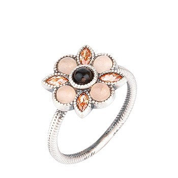 ANILLO SUNFIELD FLOR CUARZO ROSA