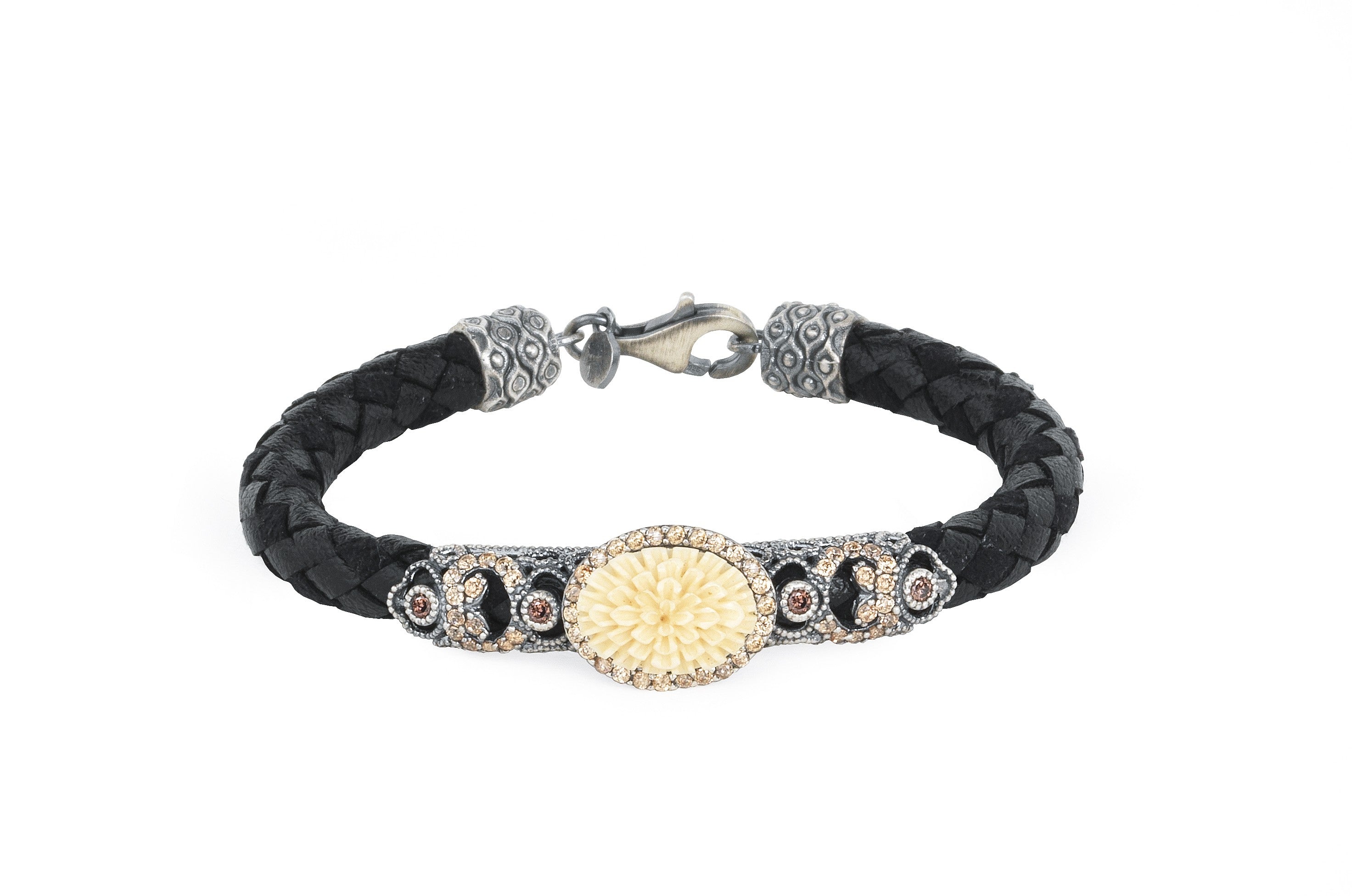 PULSERA SUNFIELD CUERO HUESO