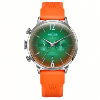 RELOJ WELDER BREEZY CAUCHO NARANJA
