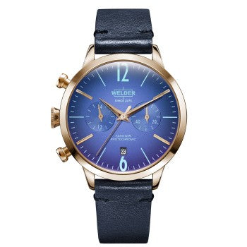 RELOJ WELDER SMOOTHY PELLE BLU