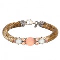 PULSERA SUNFIELD PITON CUARZO ROSA