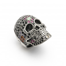 ANILLO CALAVERA MULTI NEGRO