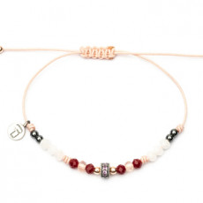 PULSERA RAIVE MACRAME ARO ROSA