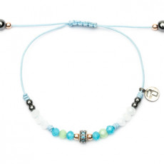 PULSERA RAIVE MACRAME ARO AZUL