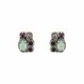 PENDIENTES BOTON PLATA RAIVE