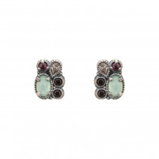 PENDIENTES BOTON PLATA RAIVE