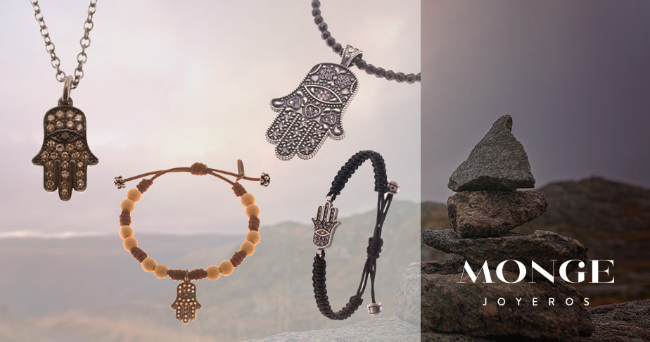 Colgantes y pulseras de la mano de Fátima