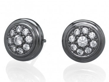 PENDIENTES BOTON ZIRCONITAS BLANCAS